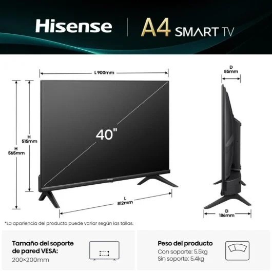 TELEVISOR HISENSE 40 LED...